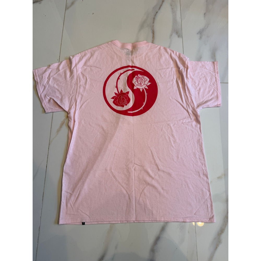 HUF Mens Pink Yin Yang Rose Graphic T-Shirt Short Sleeve Crew Neck XL - Picture 4 of 4